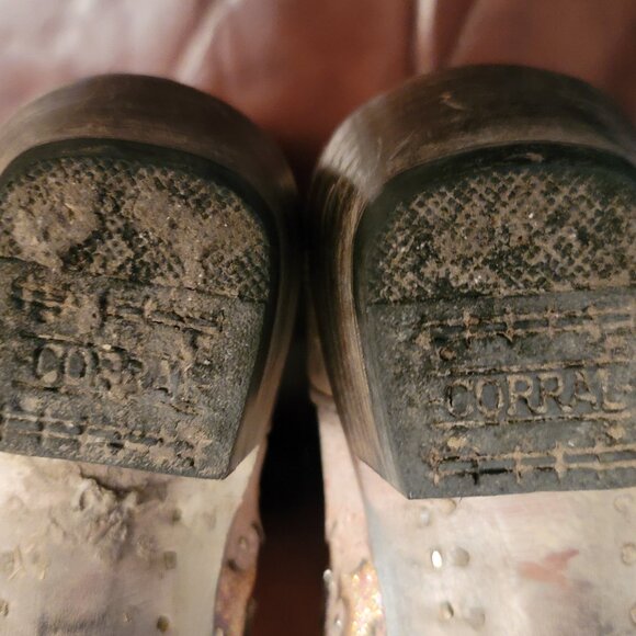 CORRAL LADIES HANDCRAFTED COWBOY BOOTS SIZE 7.5M (81811) - Picture 14 of 16